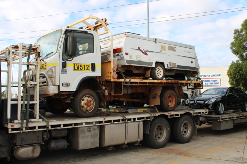 Camper transported from Perth to Melbourne