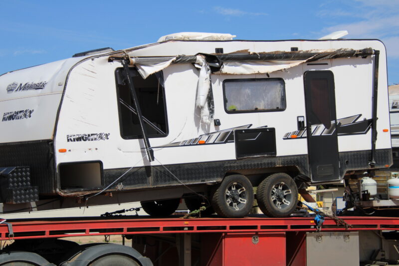 Damaged Caravan