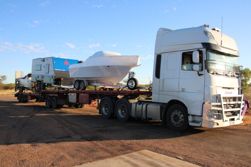 Boats and Caravan transported to Darwin